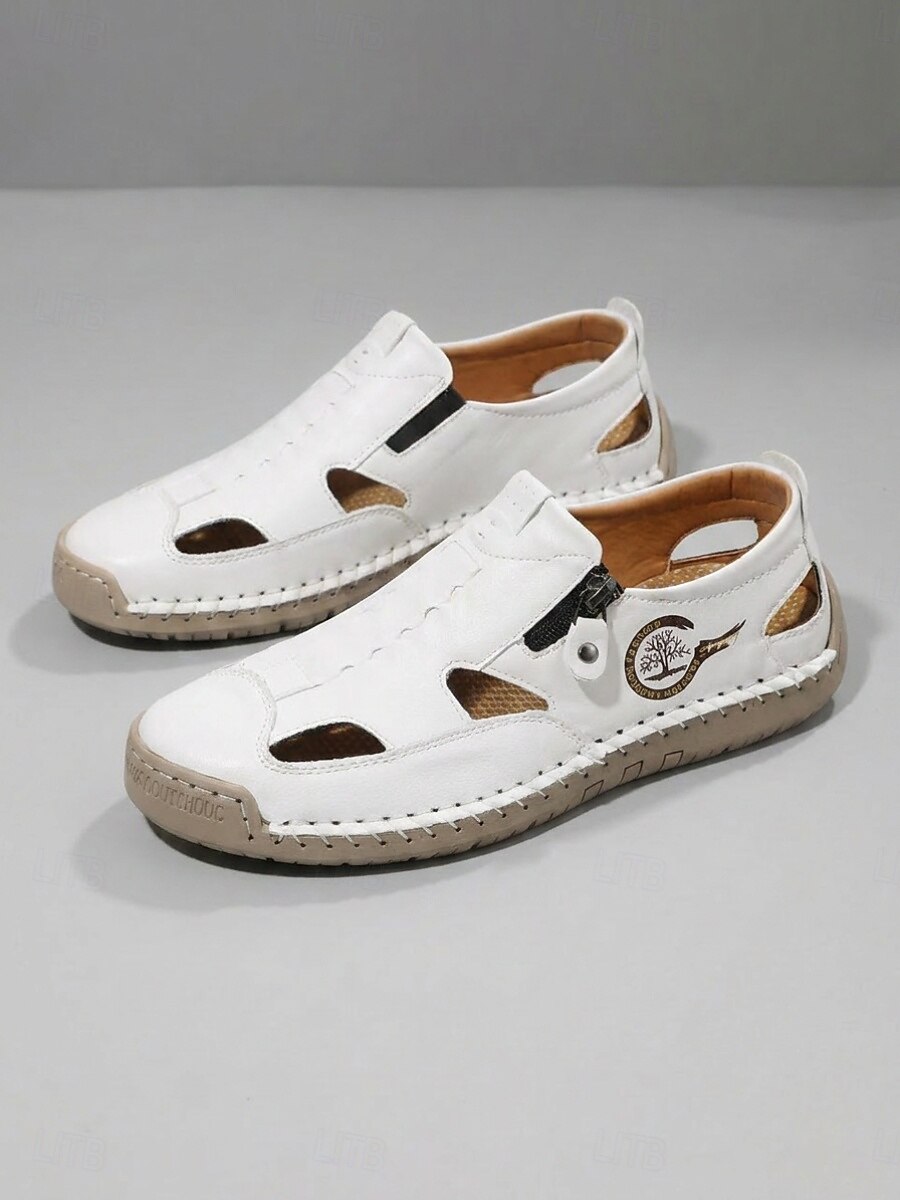 Men's & Women's Closed-Toe Cutout Sandals with Side Zip - product view 7