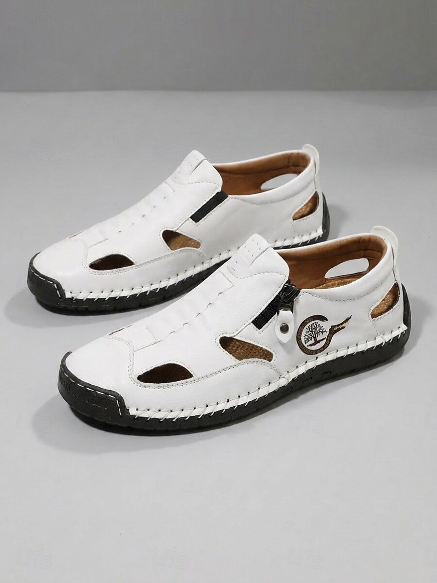 Men's & Women's Closed-Toe Cutout Sandals with Side Zip - product view 8