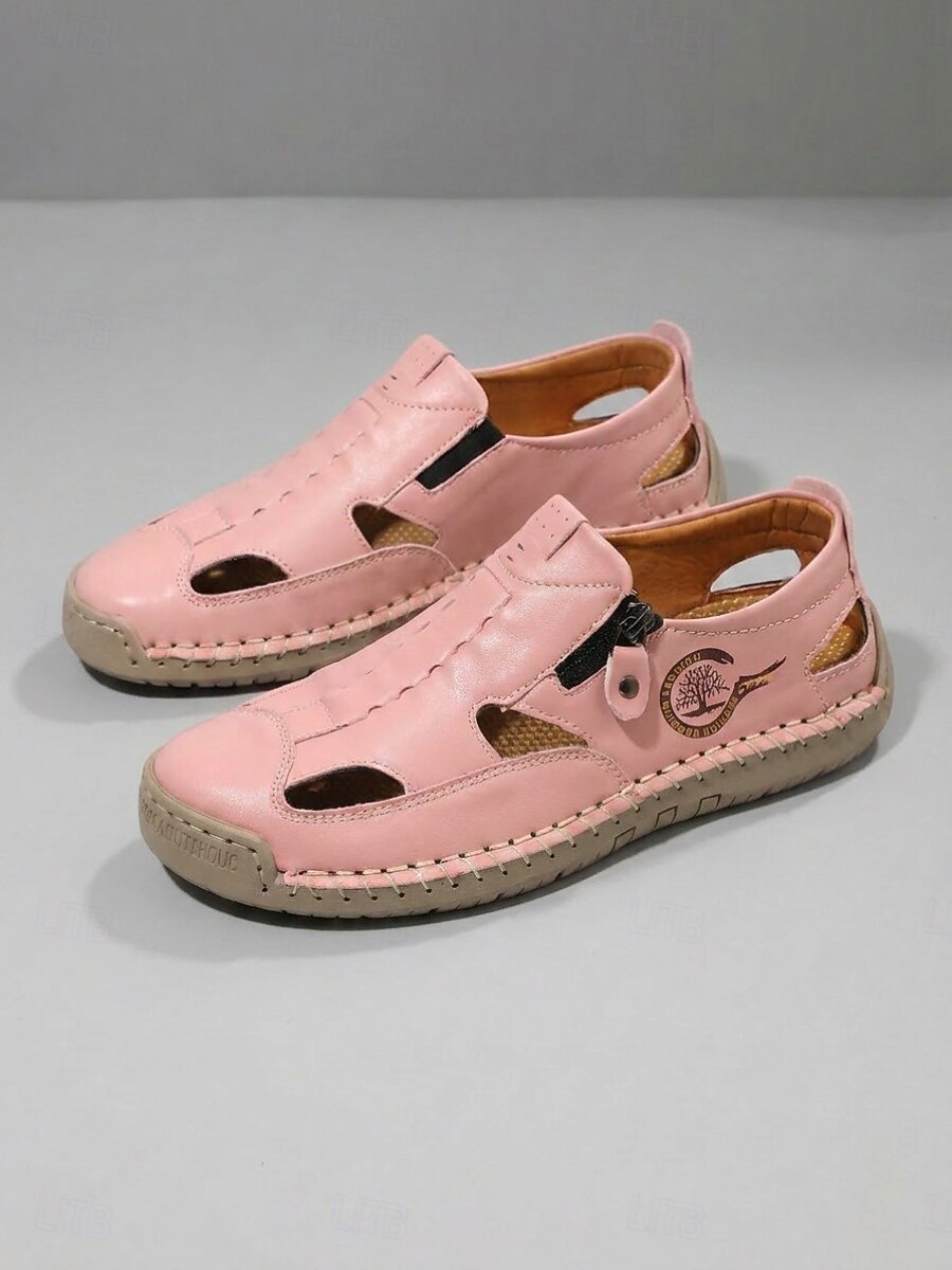 Men's & Women's Closed-Toe Cutout Sandals with Side Zip - product view 9