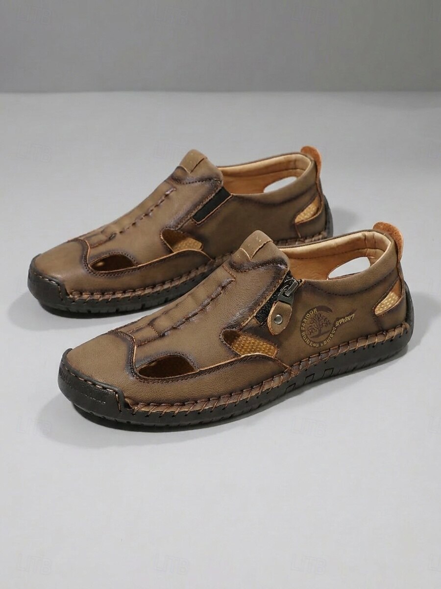 Men's & Women's Closed-Toe Cutout Sandals with Side Zip - product view 10