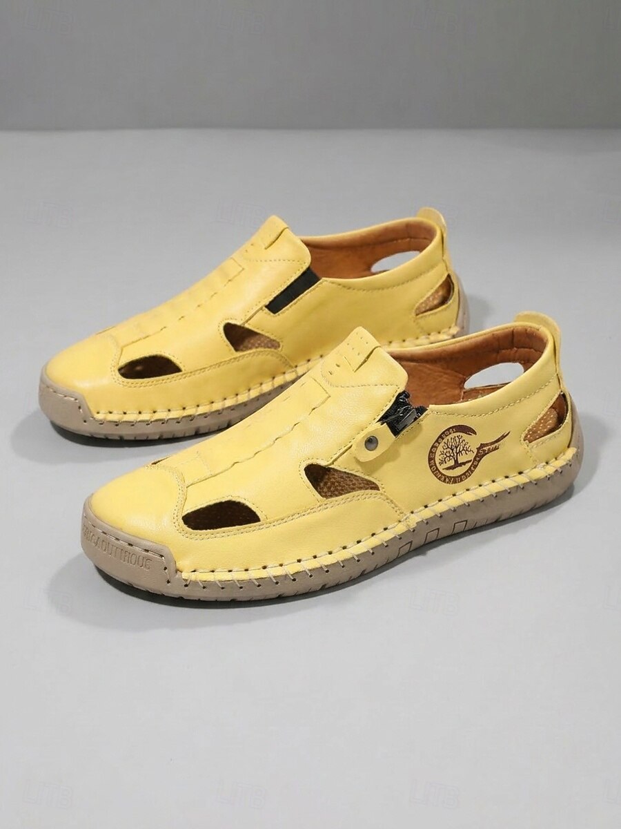 Men's & Women's Closed-Toe Cutout Sandals with Side Zip - product view 14