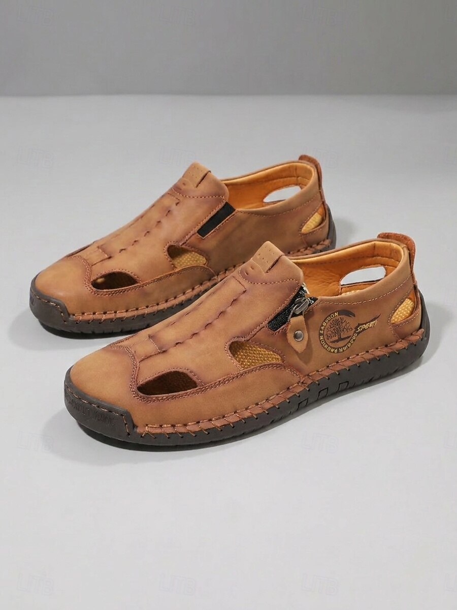 Men's & Women's Closed-Toe Cutout Sandals with Side Zip - product view 16