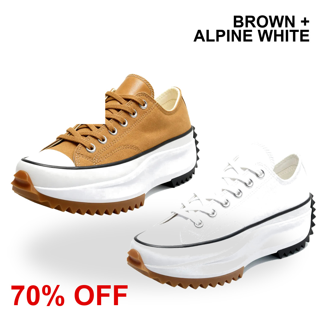 Brown + Alpine White two-pair bundle, 70% OFF