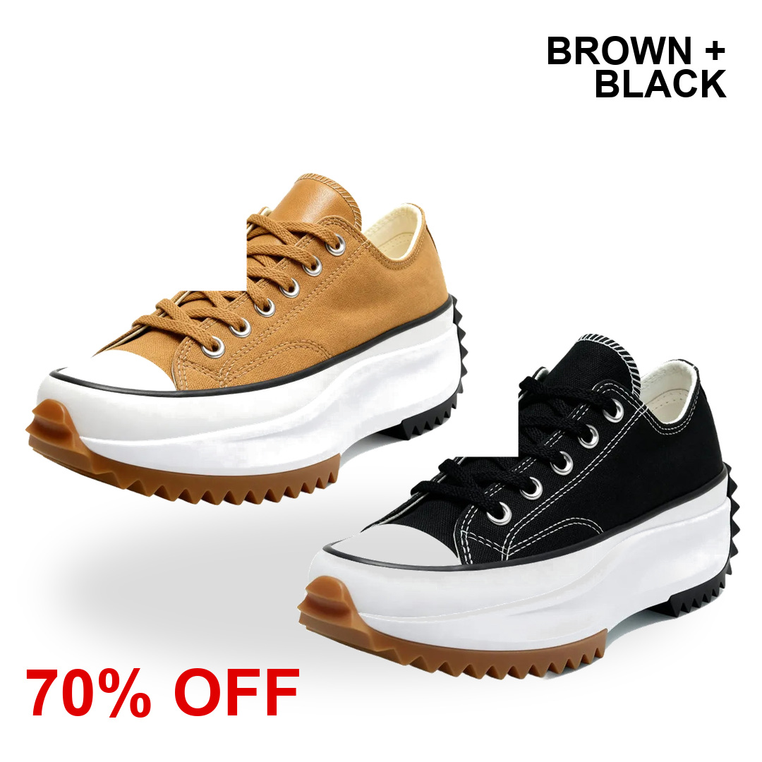Brown + Black two-pair bundle, 70% OFF