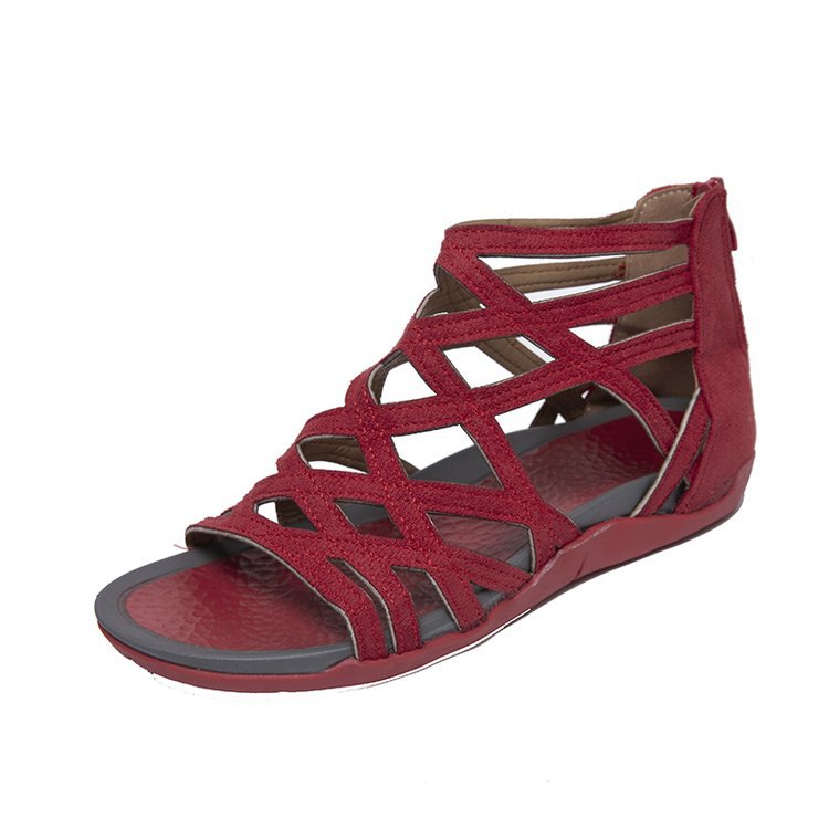 Red gladiator sandal - authentic side detail
