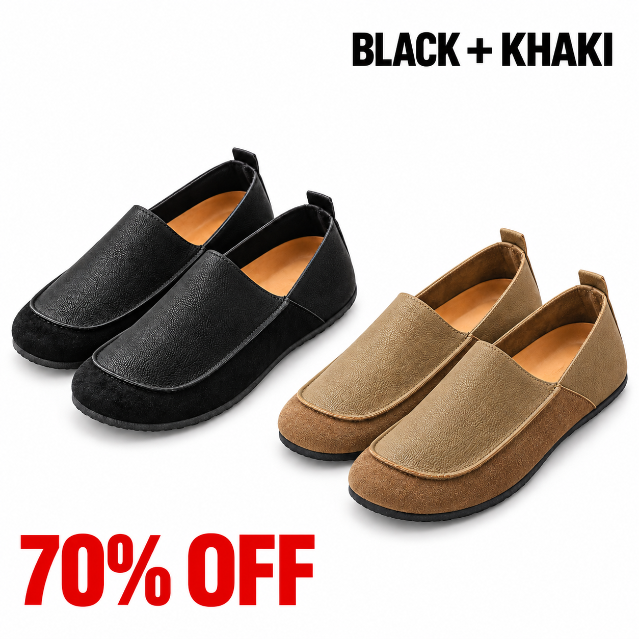 Two-pair bundle Black and Khaki, 70% off