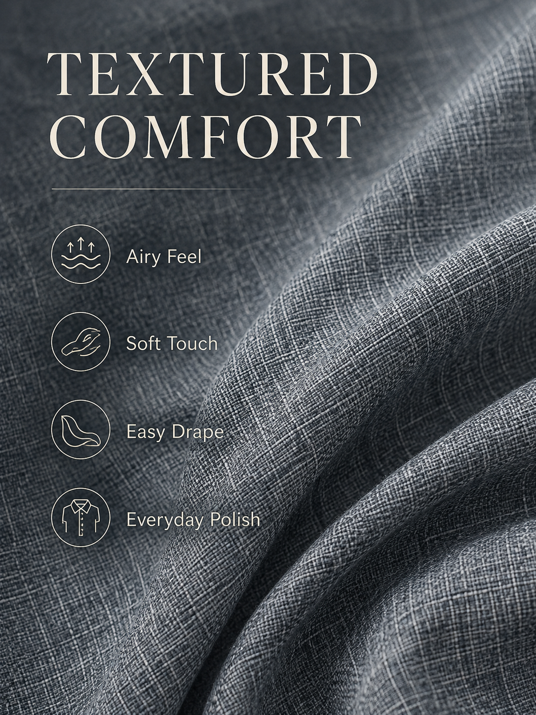 Calder textured fabric comfort benefits