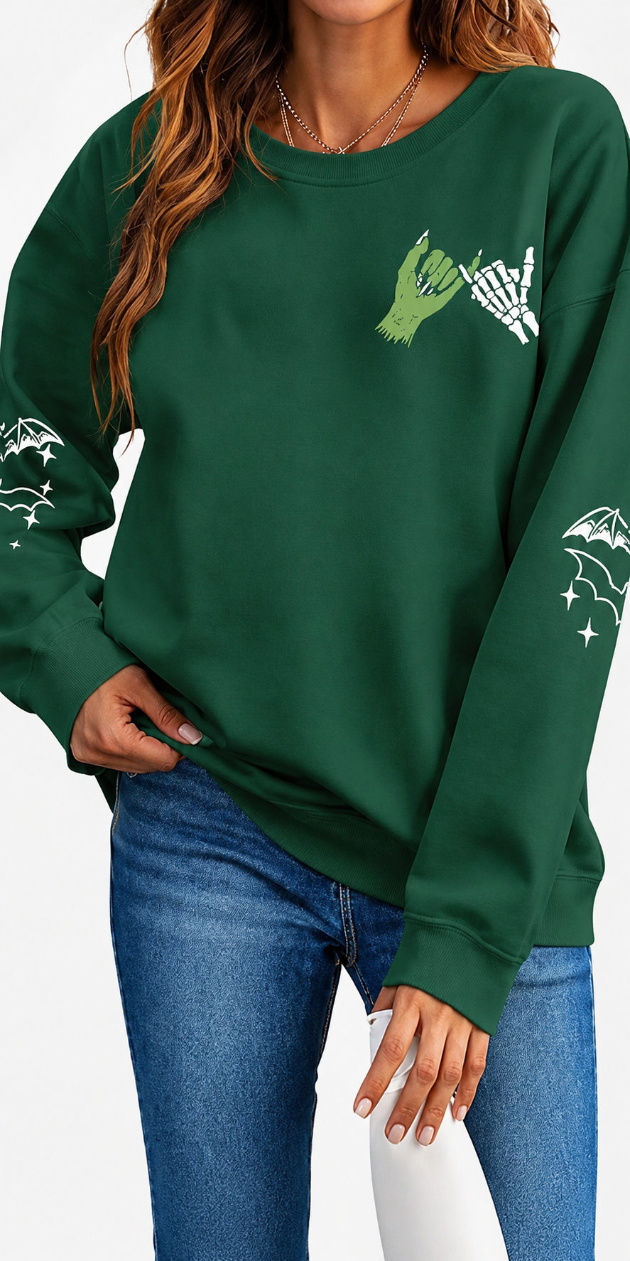 👻Women's Halloween Ghost Sweatshirt🎃 – Spooky Season Graphic Crewneck Pullover