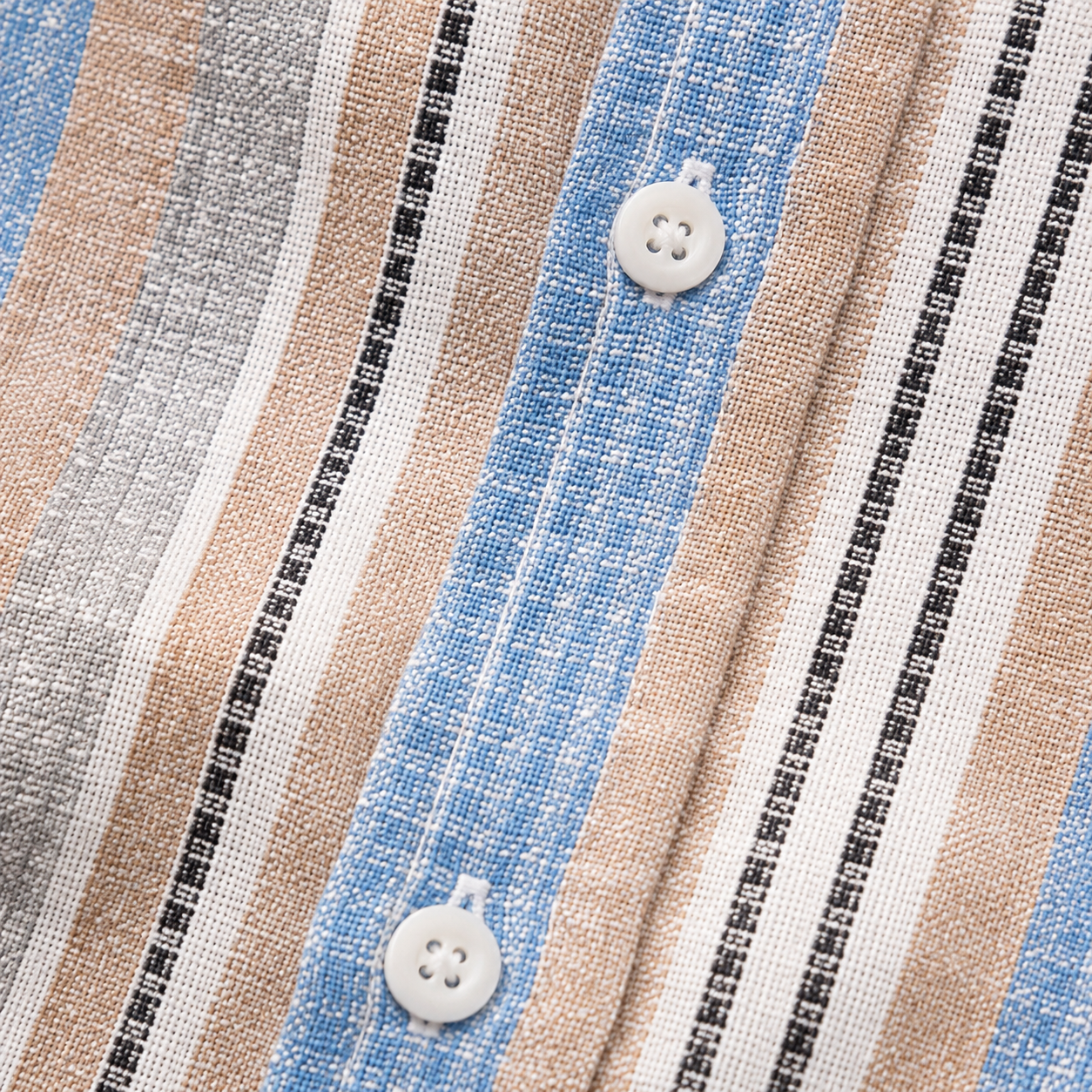 Mason linen-cotton texture and white button details