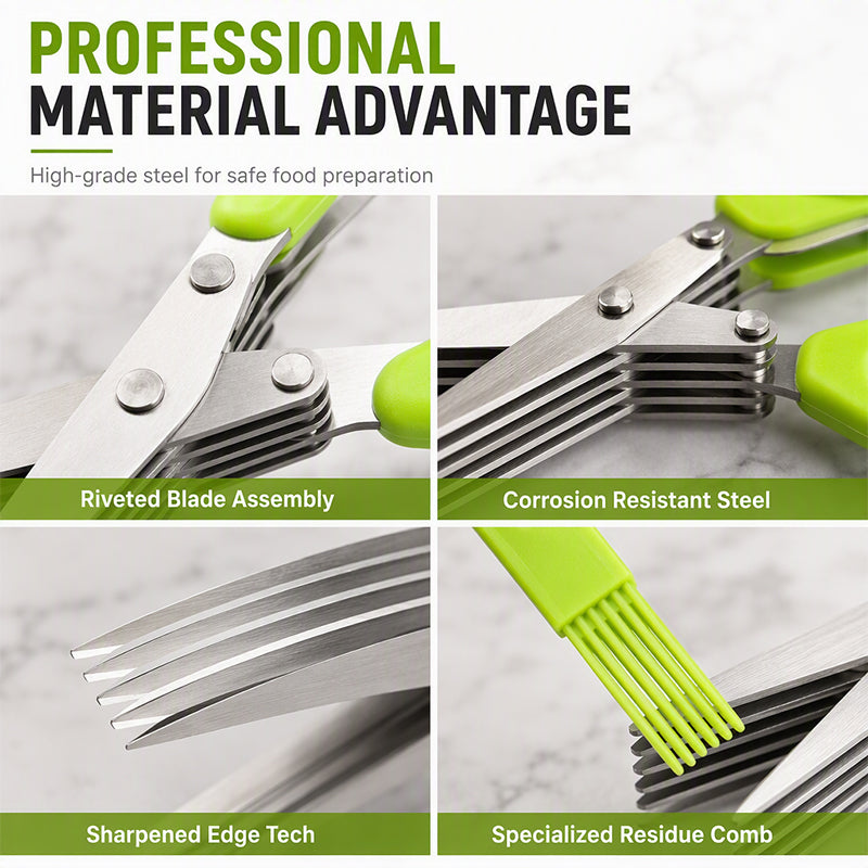 🌿 Multi-Blade Herb Scissors | Quick Kitchen Prep detail image 2