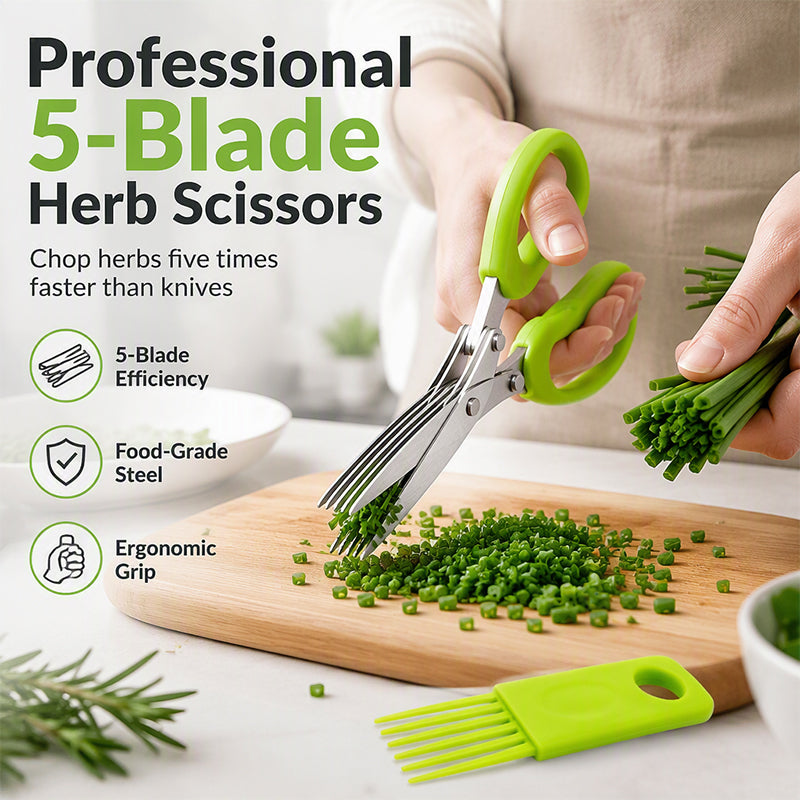 🌿 Multi-Blade Herb Scissors | Quick Kitchen Prep product image 1