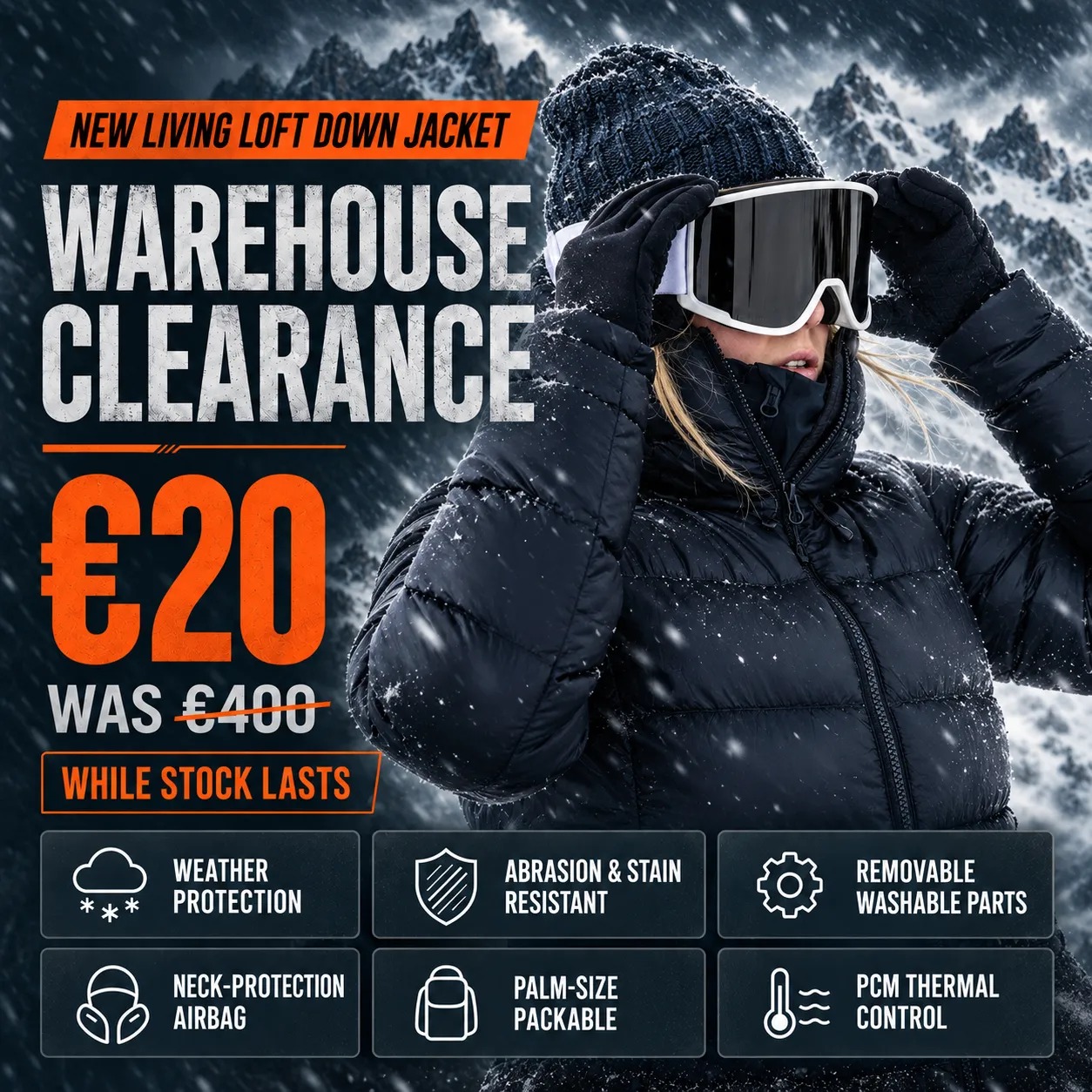 Living Loft Women's Adaptive Modular Down Jacket