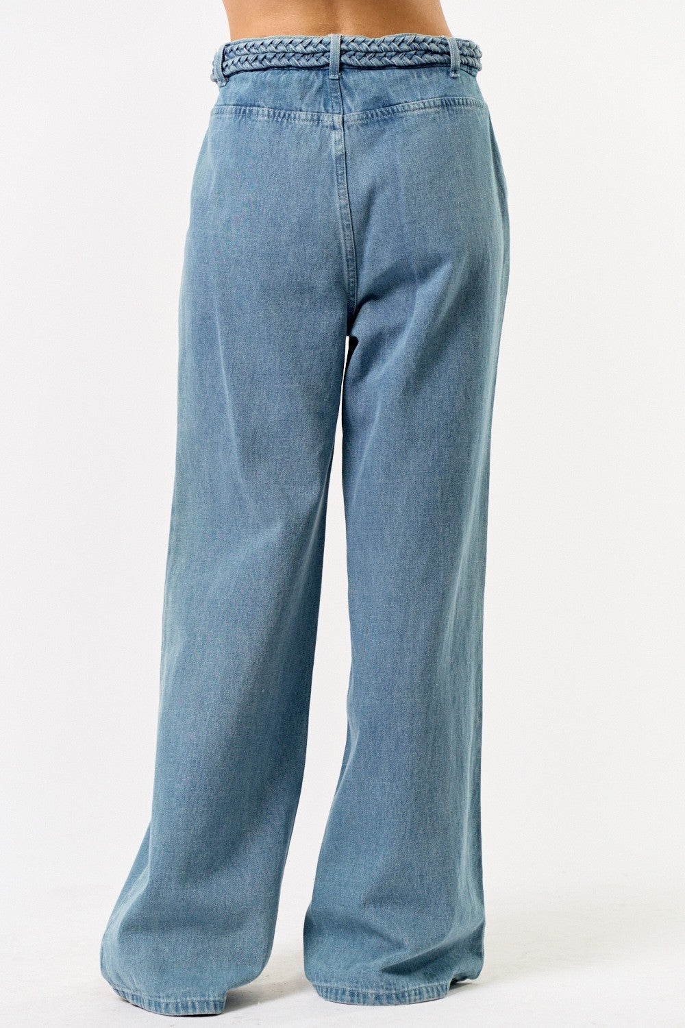 Braided Detail WIde Leg Jeans FINAL SALE