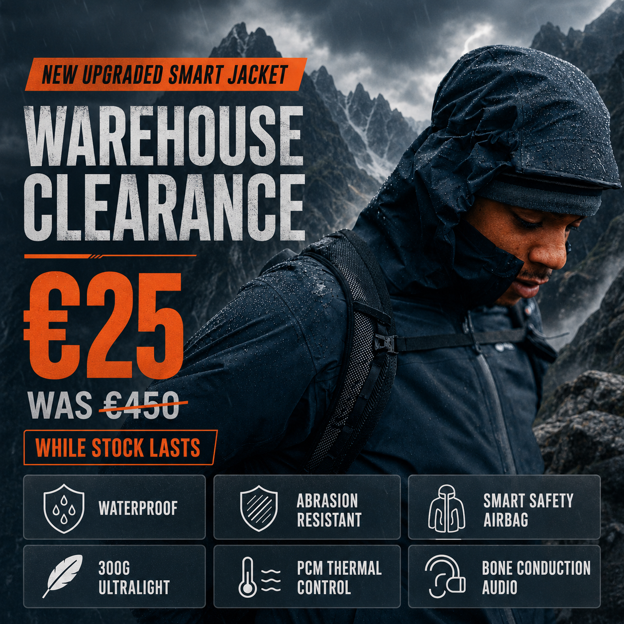 Montane Men's Phase Pro Smart Safety Waterproof Jacket warehouse clearance