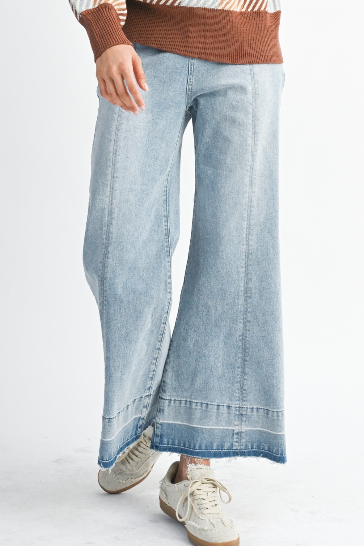 Wide Leg Jean with Released Hem FINAL SALE