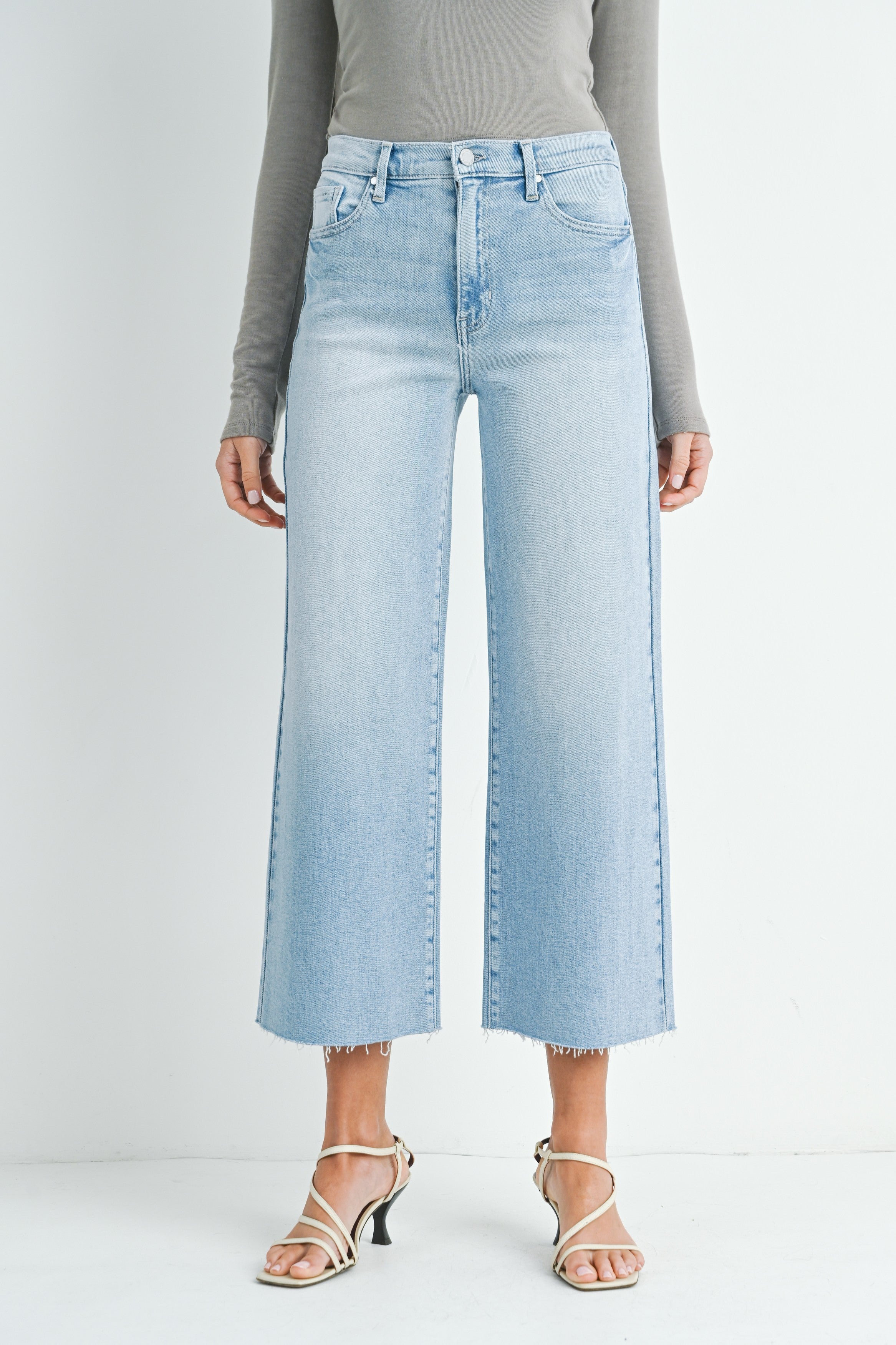 Liza Scissor Cut Wide Leg Jean
