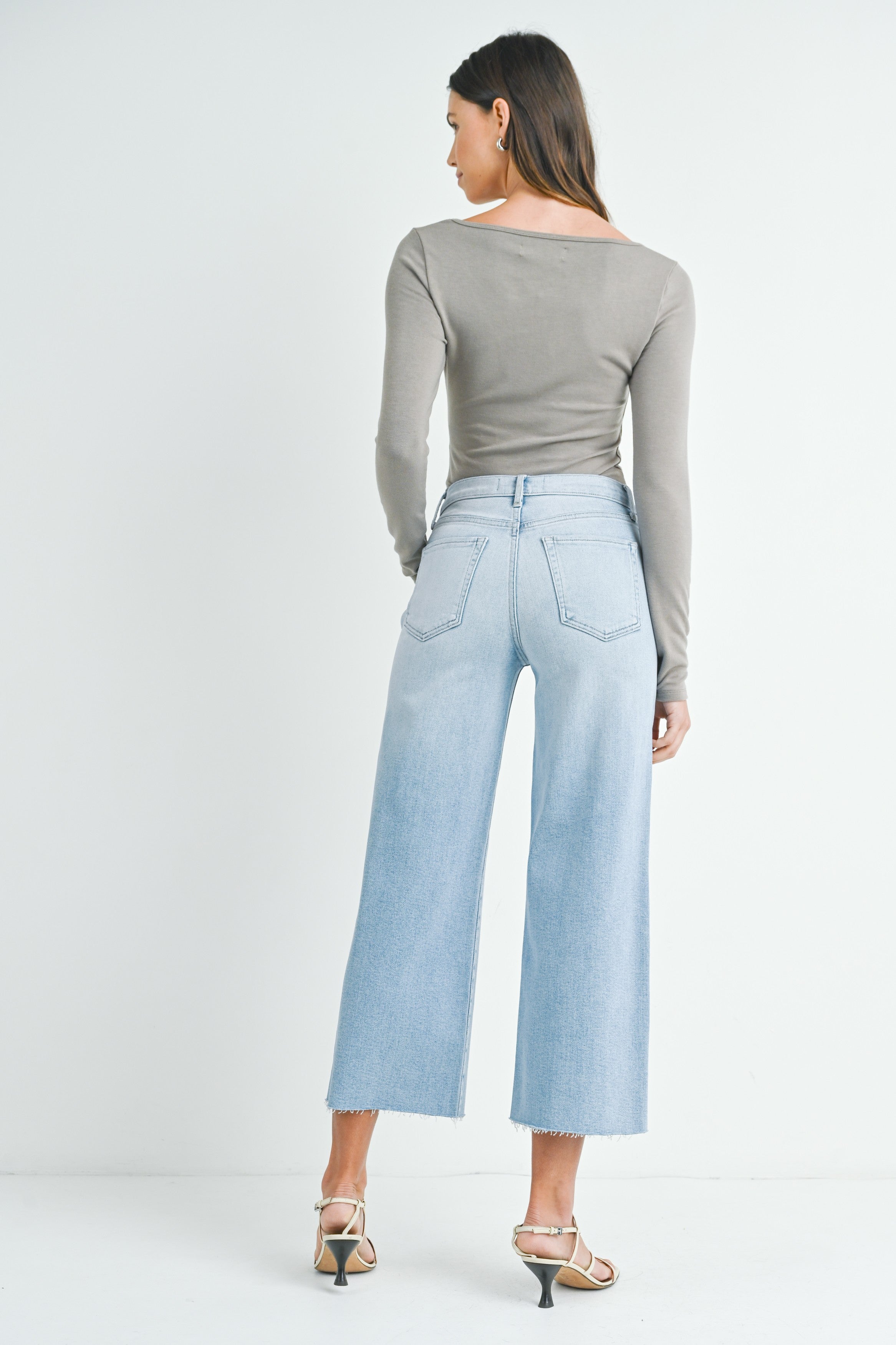 Liza Scissor Cut Wide Leg Jean