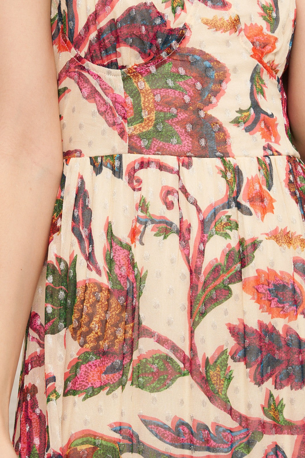 Carnivale Lurex Cot Printed Maxi Dress