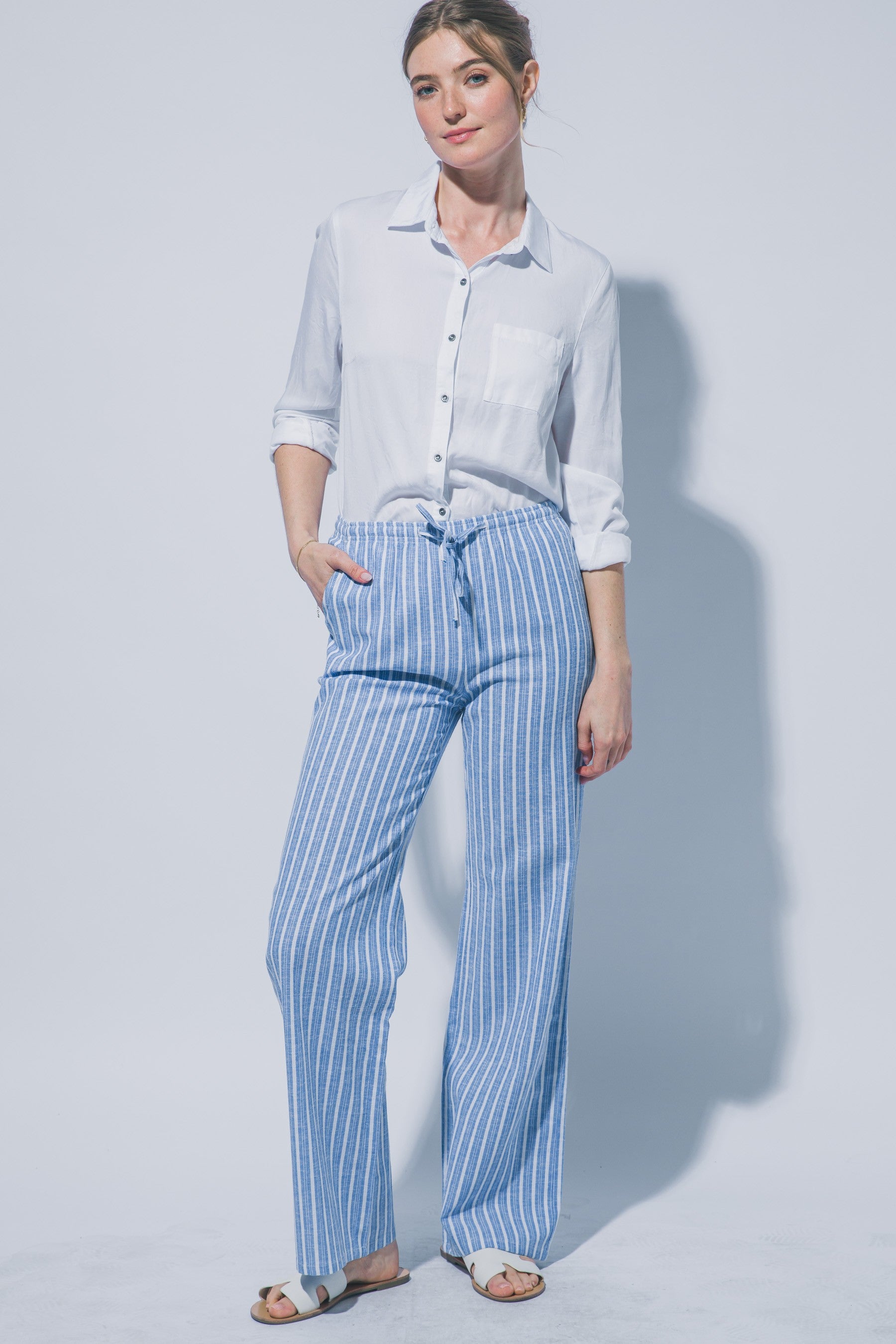 Striped Linen Pants MORE COLORS
