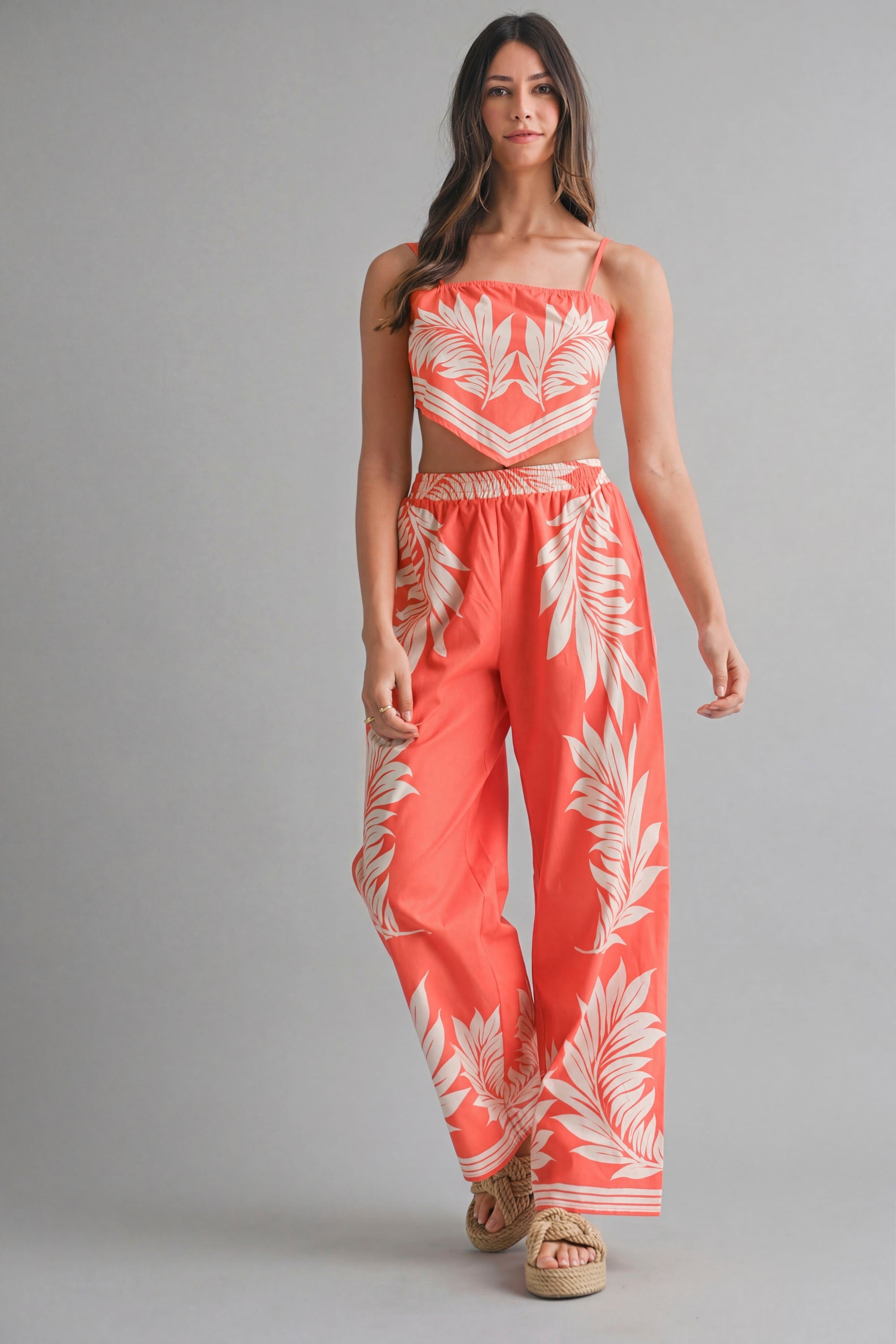 The Isle Life Two Piece Scarf Top and Pant Set FINAL SALE