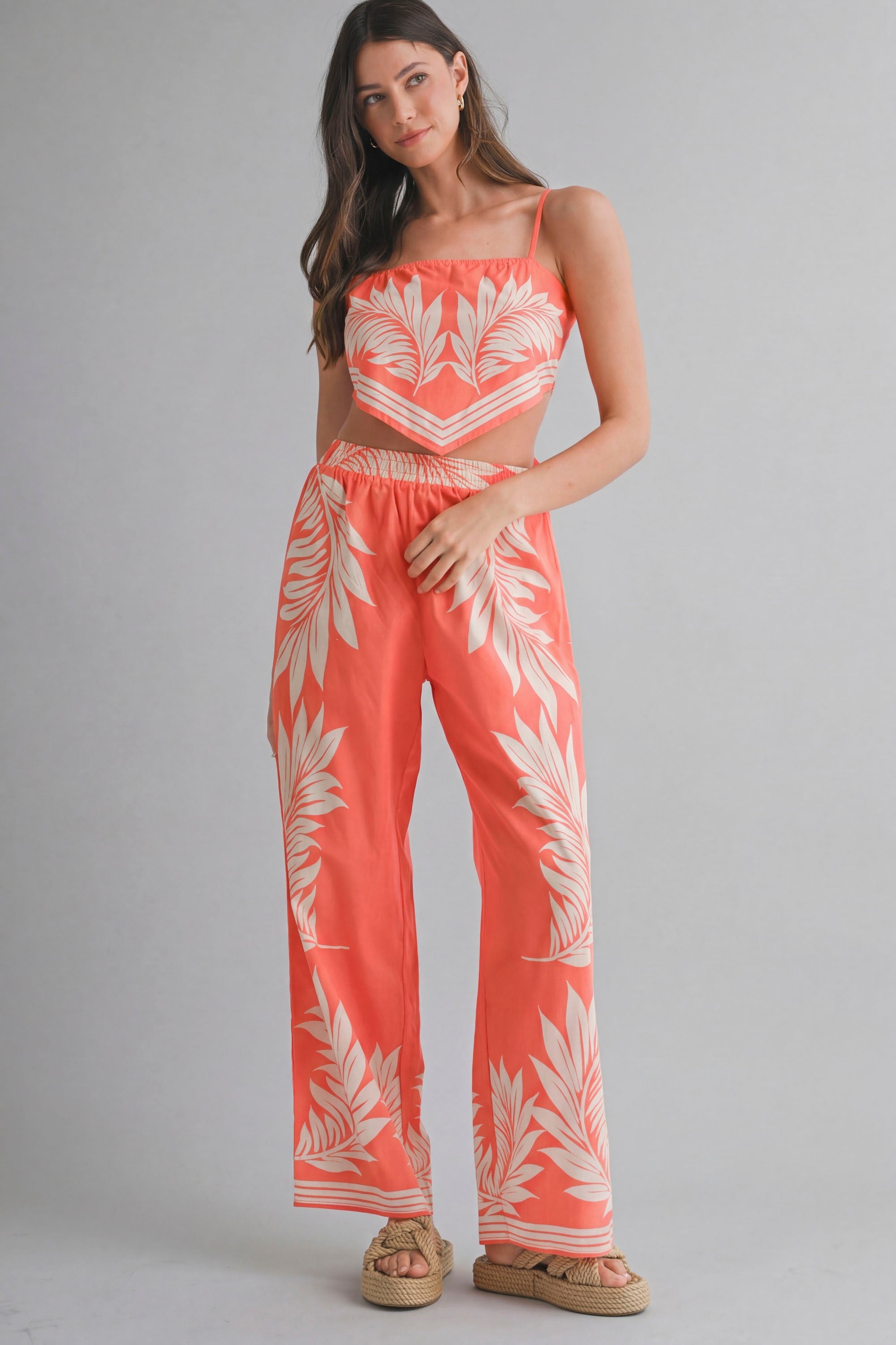 The Isle Life Two Piece Scarf Top and Pant Set FINAL SALE
