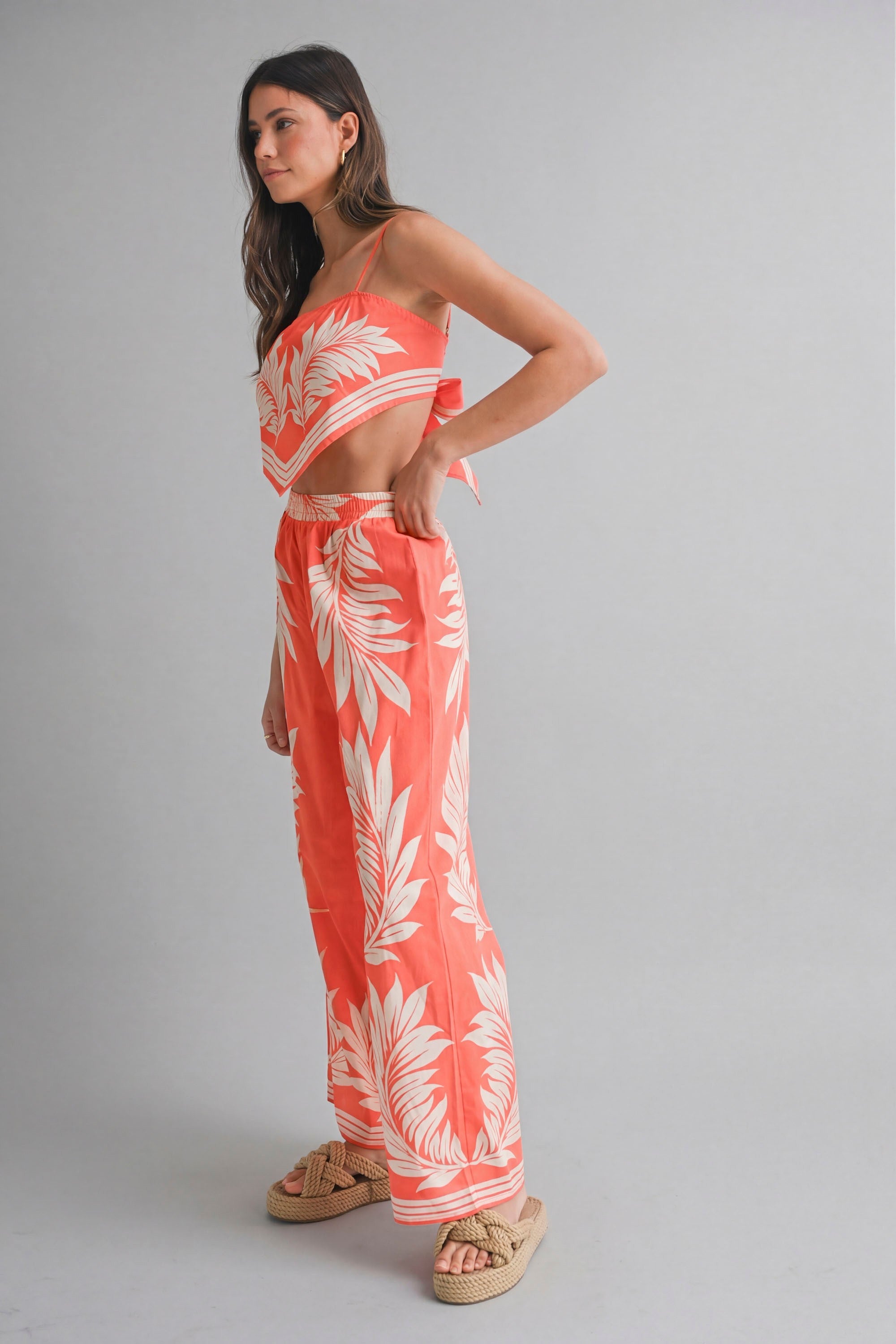The Isle Life Two Piece Scarf Top and Pant Set FINAL SALE