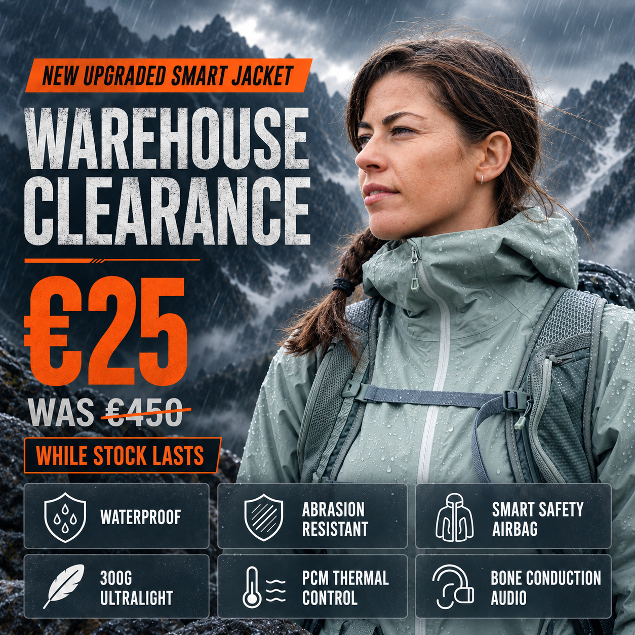 Women's smart safety jacket warehouse clearance — €25, was €450