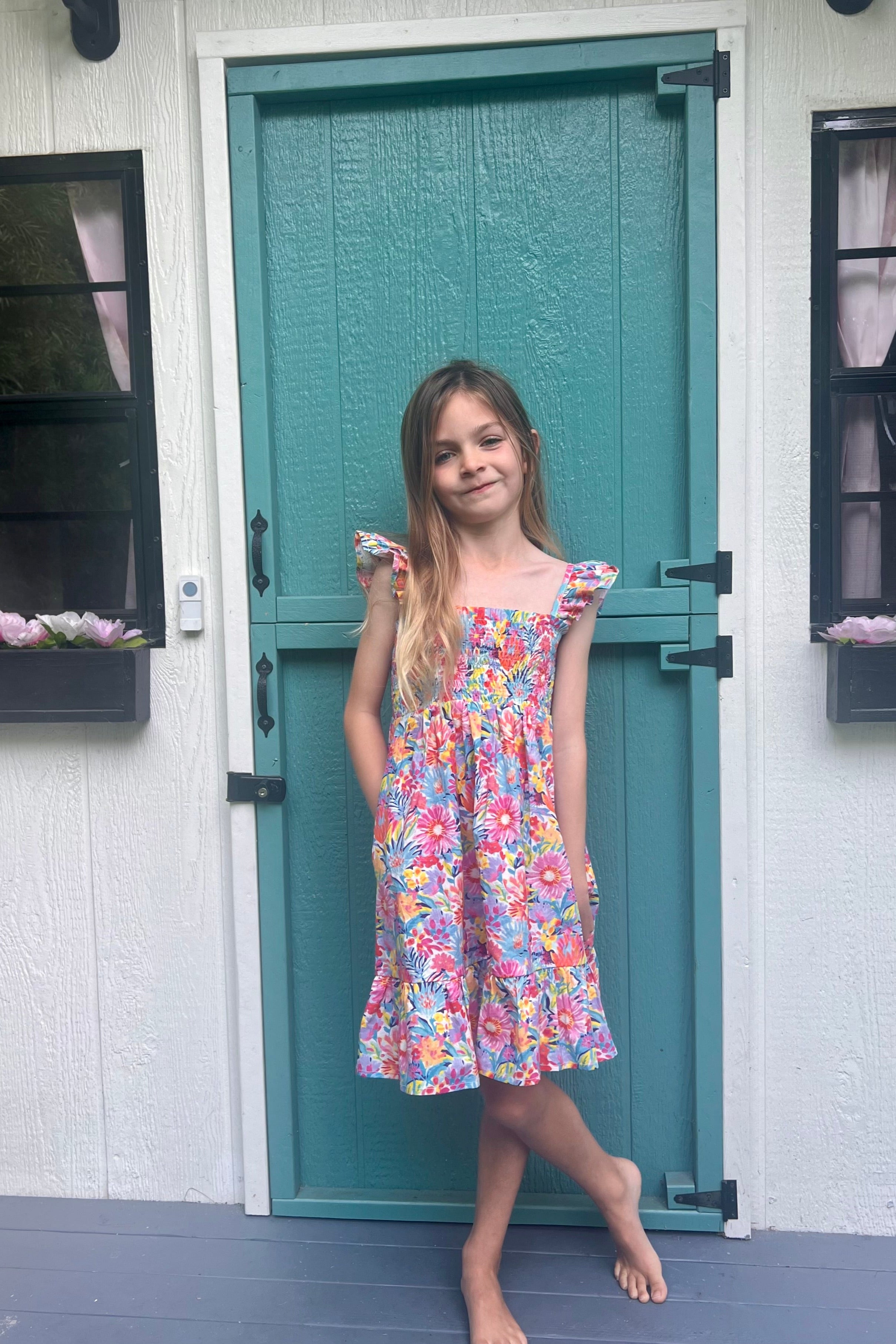 Mommy and Me Vacay Ready Smocked Top Child Size Dress