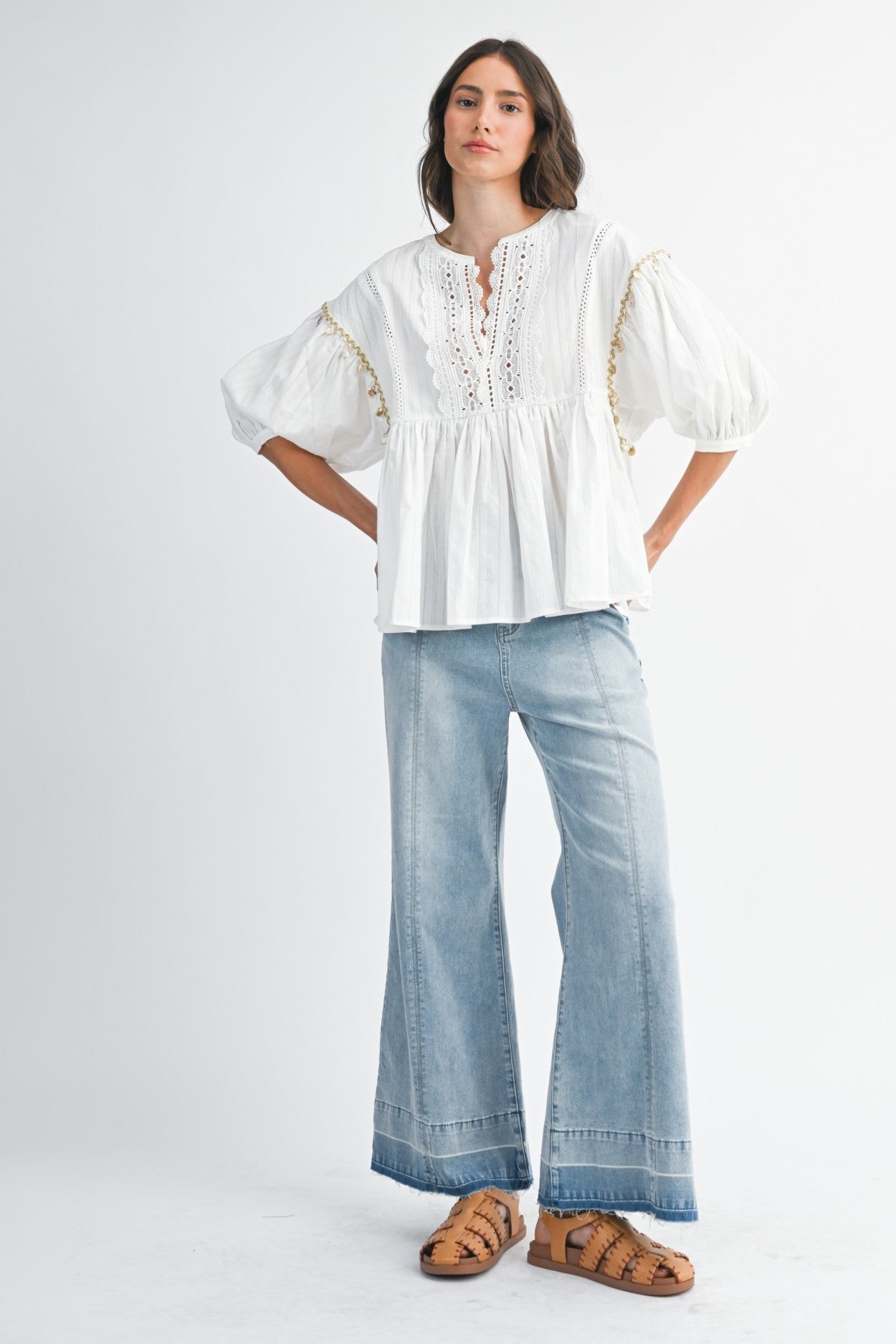 Wide Leg Jean with Released Hem FINAL SALE
