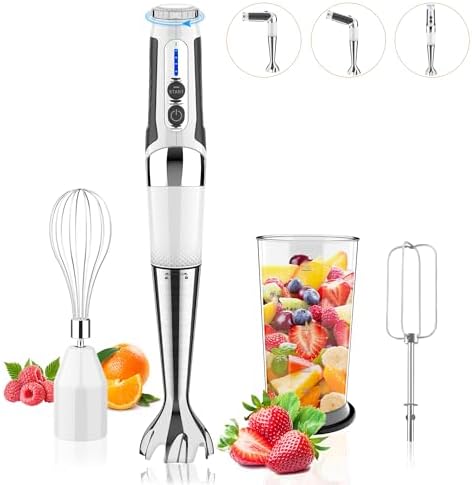Toogel Cordless Immersion Blender, 21-Speed, 3-Angle Adjust, Grey