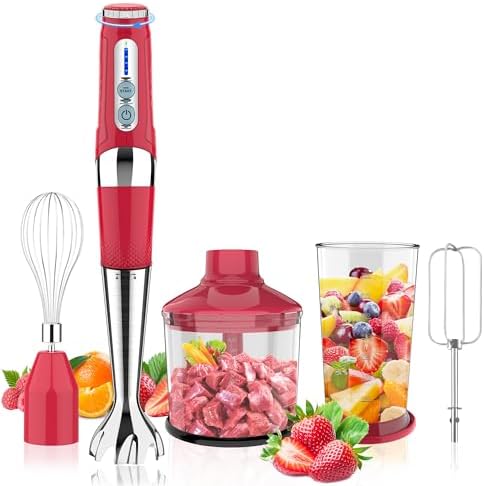 Toogel Cordless Immersion Blender, 21-Speed, 3-Angle Adjust, Grey
