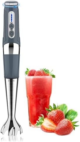 Toogel Cordless Immersion Blender, 21-Speed, 3-Angle Adjust, Grey