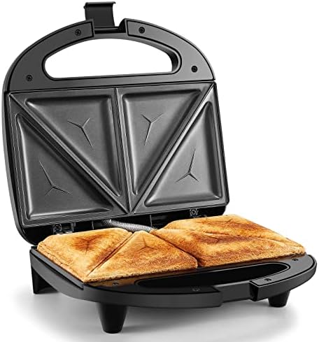 OSTBA Panini Press Grill, 4-Slice Sandwich Maker with Nonstick Plates