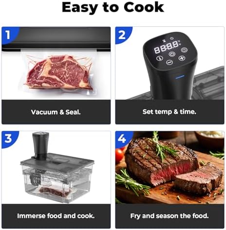 Sous Vide Machine Cooker 1000W Immersion Circulator with Delay Start
