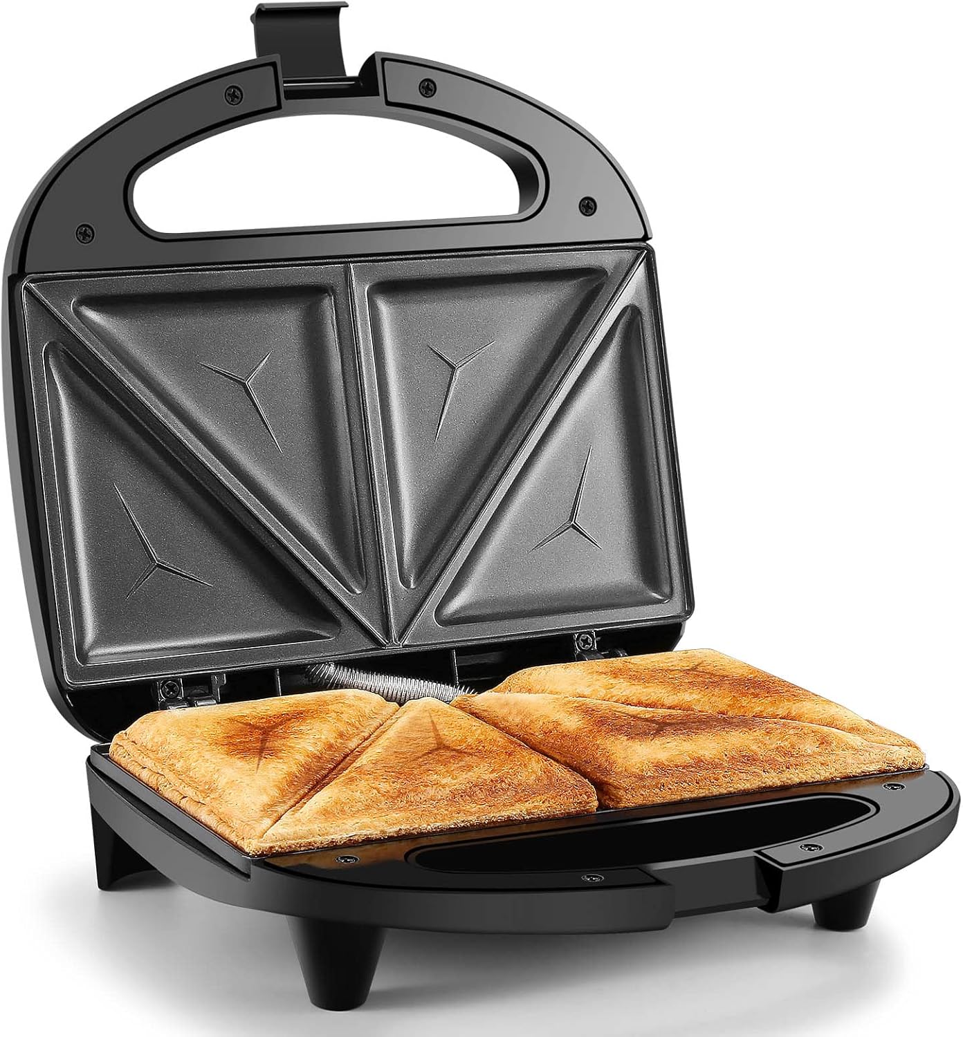 OSTBA Panini Press Grill, 4-Slice Sandwich Maker with Nonstick Plates