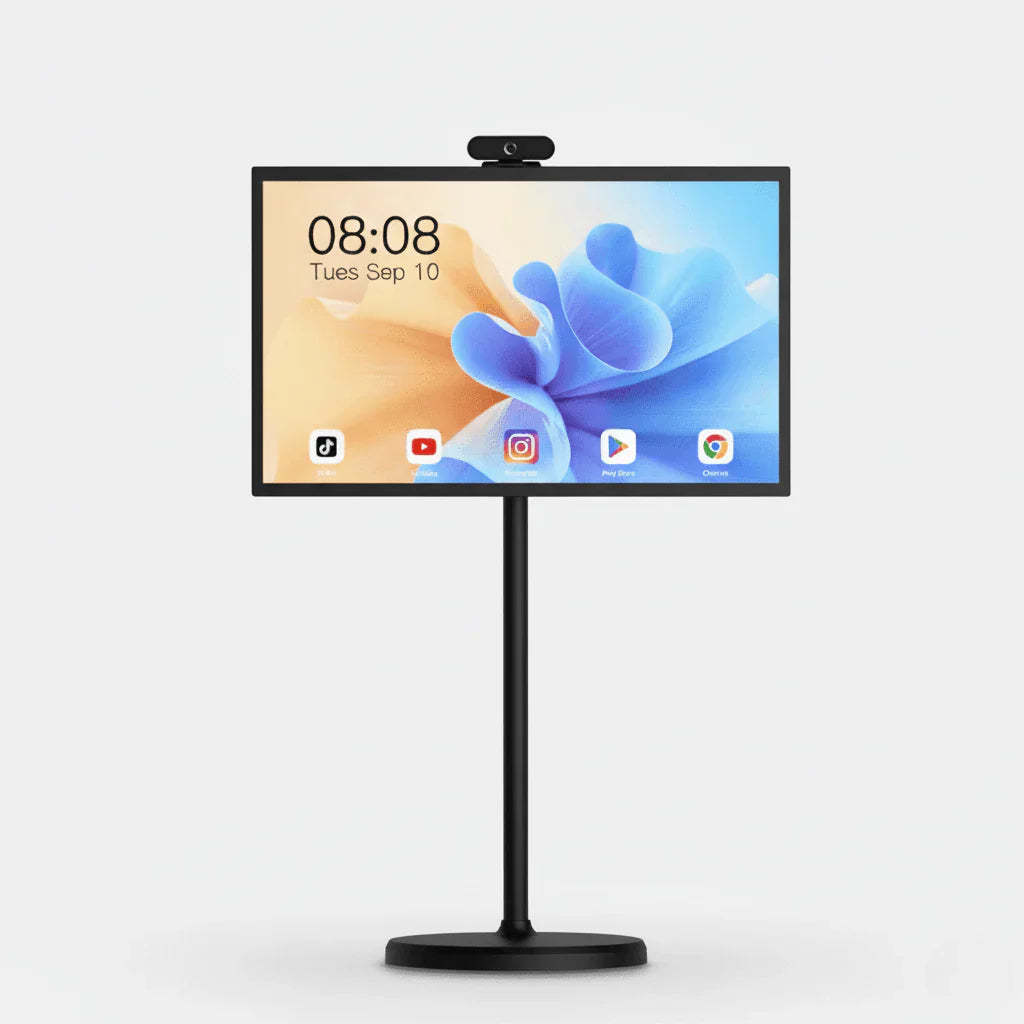 Black portable touchscreen smart TV