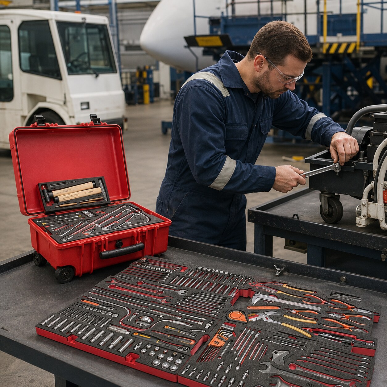 Professional tool system used in a GSE workshop