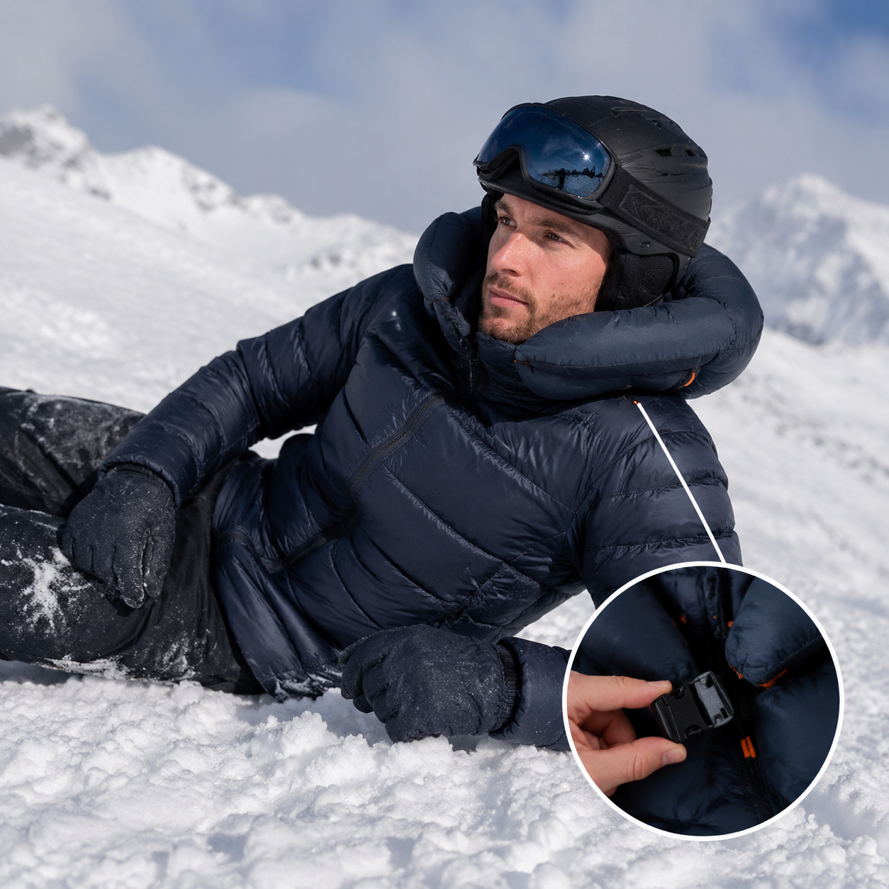 Removable neck-protection airbag module