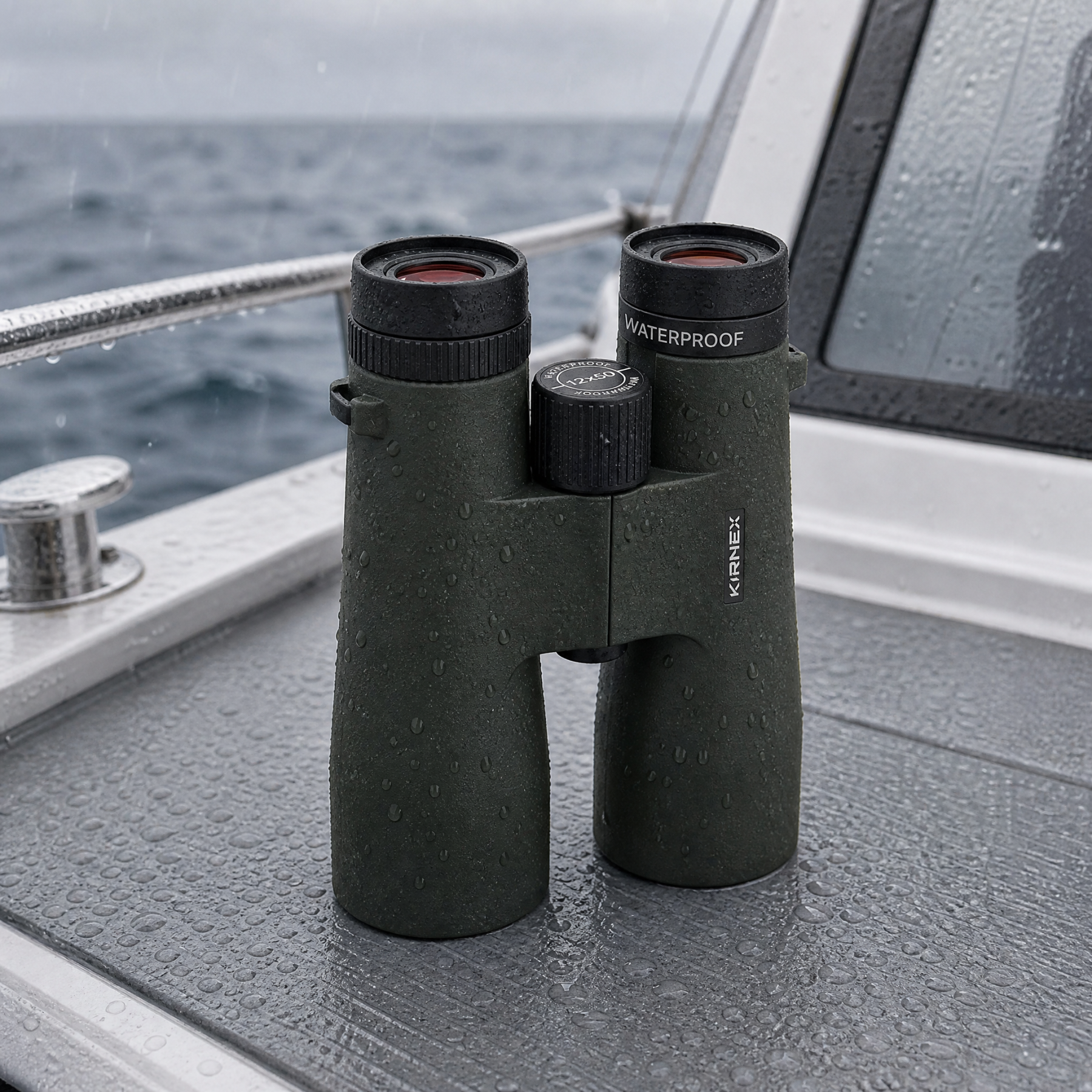 Krinex 12x50 Encounter Jumbo Binocular Telescope – Waterproof, BAK-4 Prisms, Fully Multi-Coated Optics, Tripod Adaptable, 