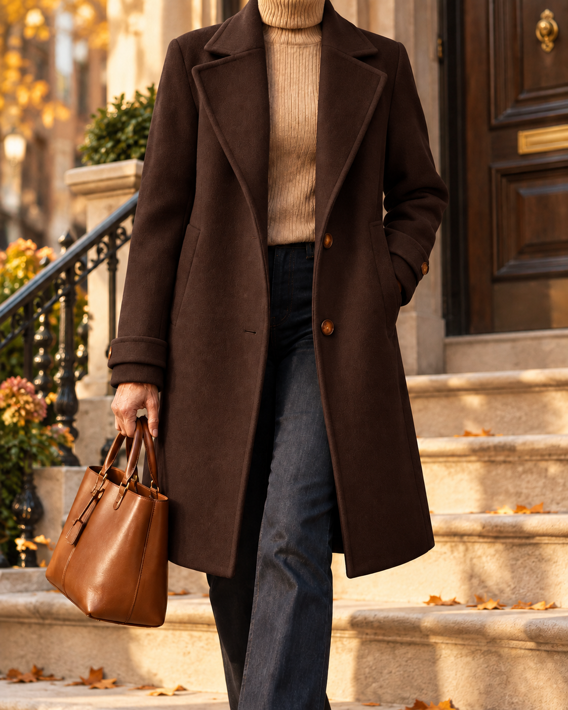 Women's City Elegance Tailored Coat – Timeless Longline Layer