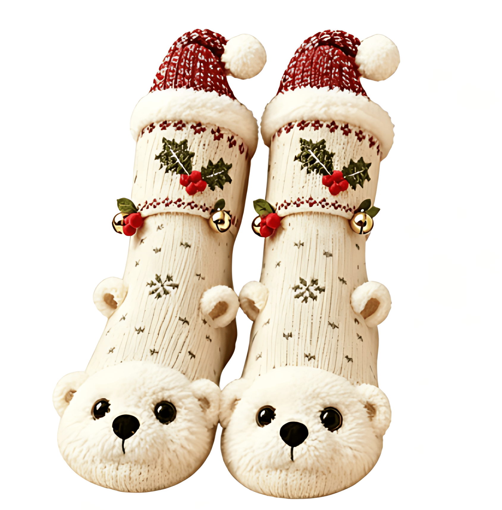 3D Knit Christmas Animal Slipper Socks | Cute Festive Soft Warm Indoor Socks