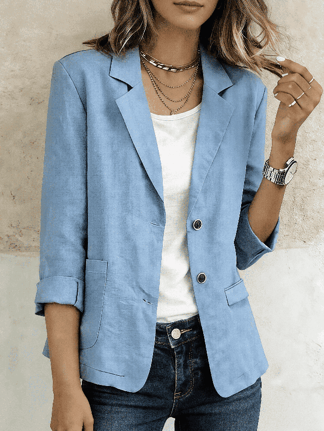 Women’s Cotton Linen Lightweight Blazer