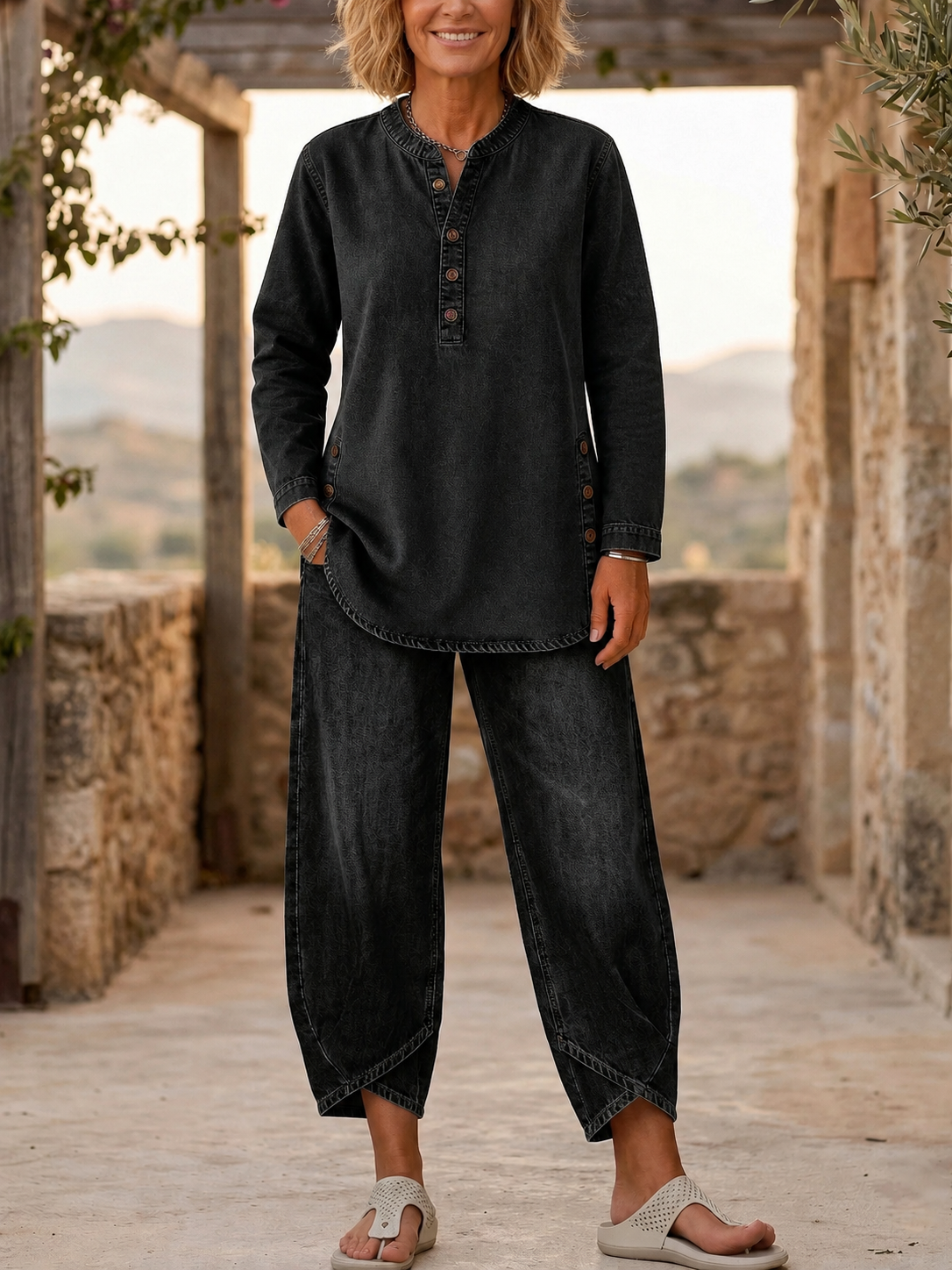 New Arrival🔥 Mediterranean Denim Comfort Set