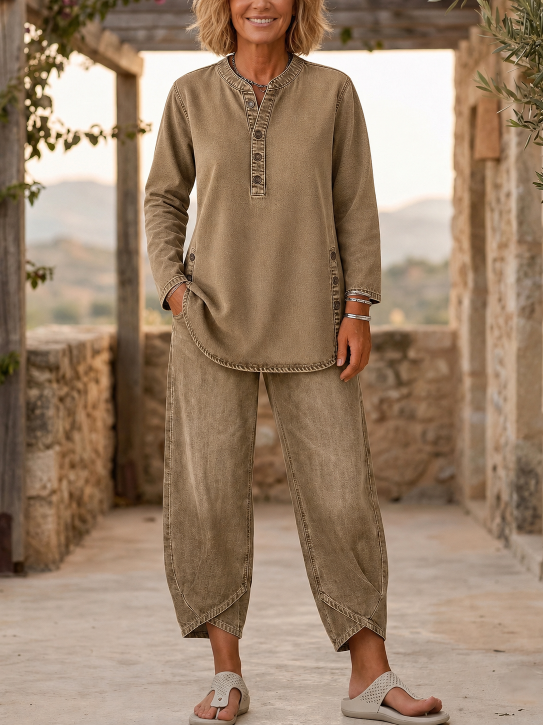 New Arrival🔥 Mediterranean Denim Comfort Set