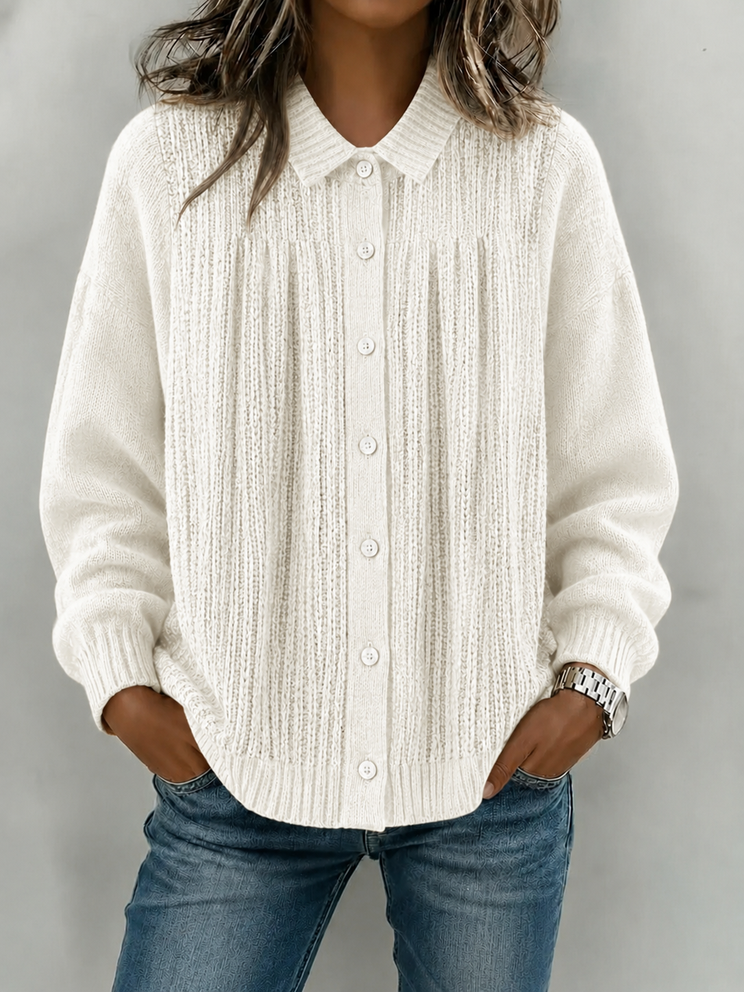 New Arrival🔥 Cozy Textured Knit Button Cardigan