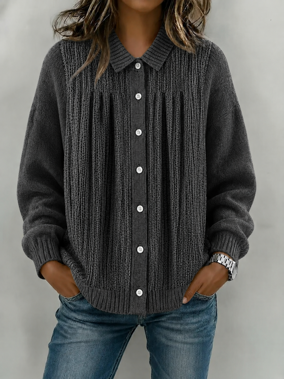 New Arrival🔥 Cozy Textured Knit Button Cardigan