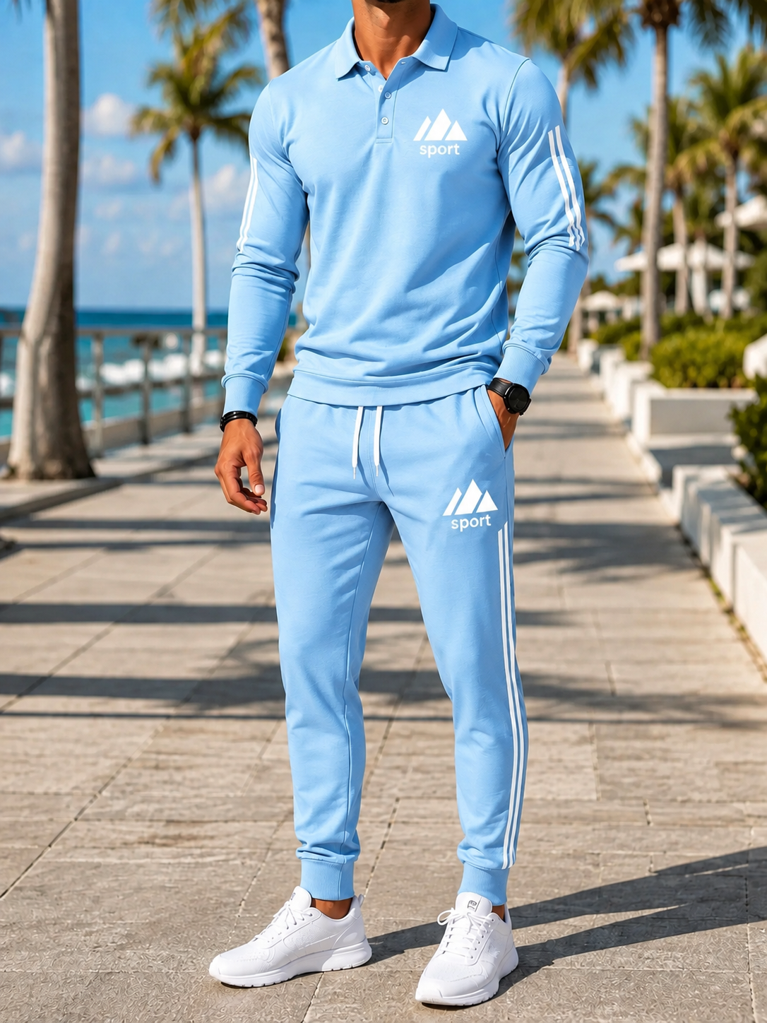 New Arrival🔥 Men’s Performance Polo Jogger Two-Piece Set