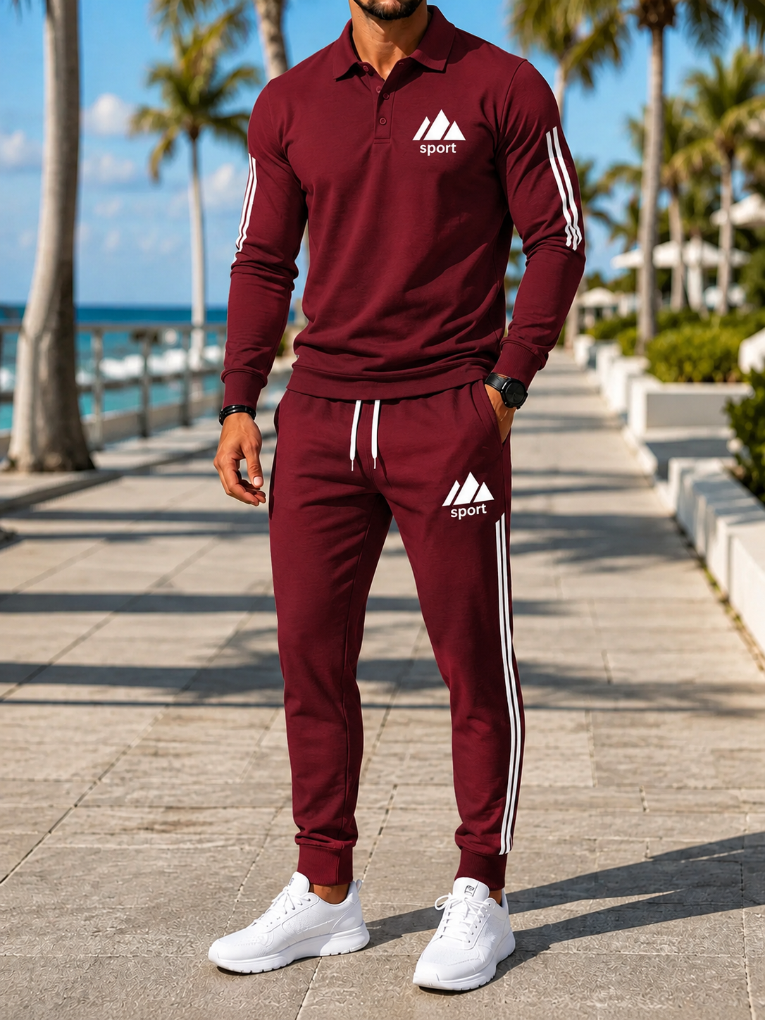 New Arrival🔥 Men’s Performance Polo Jogger Two-Piece Set