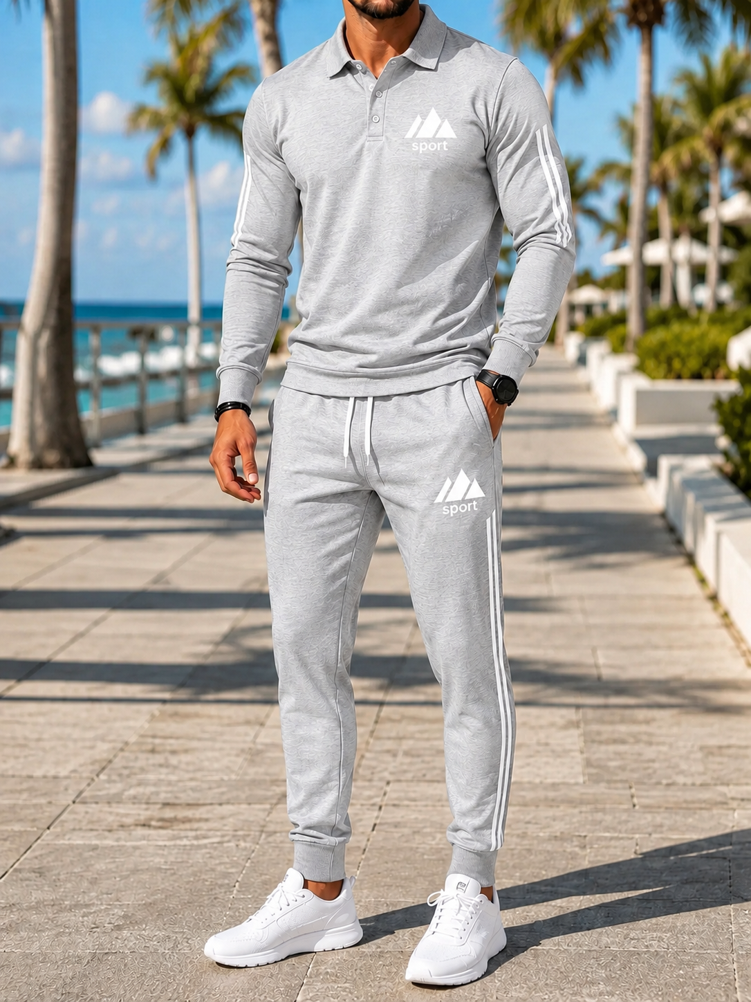 New Arrival🔥 Men’s Performance Polo Jogger Two-Piece Set