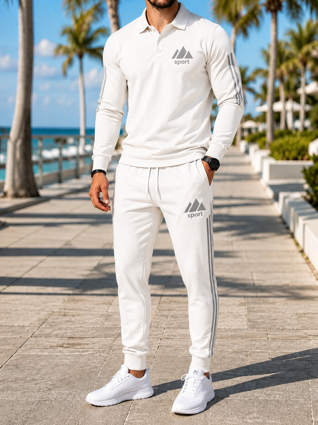 New Arrival🔥 Men’s Performance Polo Jogger Two-Piece Set